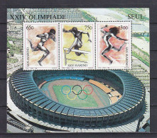 Olympics 1988 - Athletics - SAN MARINO - S/S MNH - Summer 1988: Seoul