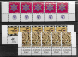 TIMBRE STAMP ZEGEL ISRAEL PETIT LOT 5 X 583 733-735  XX - Unused Stamps (with Tabs)