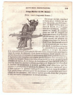 1833 - Gravure Sur Bois - Publicité Pour Le Coupe-Racine De Monsieur Baird - Agronomie - Paysannerie - Materiale E Accessori