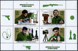 Cuba 6072 Ad Block, MNH. Ernesto Che Guevara, Guerilla Leader, 2018. Chess. - Nuovi