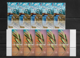 TIMBRE STAMP ZEGEL ISRAEL PETIT LOT 5 X 1361 ET 1401  XX - Unused Stamps (with Tabs)