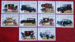 Päpstliche Kutschen Und Automobile Car Auto 1997 Mi 1197-1206 Yv 1059-1068 POSTFRIS MNH / **  VATICANO VATICAN VATICAAN - Nuovi