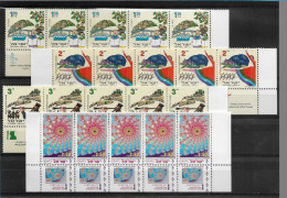 TIMBRE STAMP ZEGEL ISRAEL PETIT LOT 5 X 1370-72 ET 1381  XX - Unused Stamps (with Tabs)