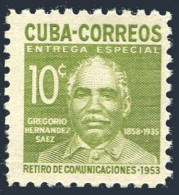 Cuba E19,MNH.Michel 409. Special Delivery 1954.Gregorio Hernandez Saez. - Neufs