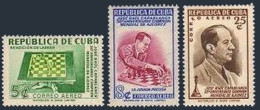 Cuba C44-C46,hinged.Michel 297-299.Jose Raul Capablanca,World Chess Titlist.1951 - Nuevos