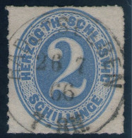 Hadersleben 267 66 Auf 2 Shillinge Grauultramarin - Schleswig Holstein Nr. 16 - Kabinett - Schleswig-Holstein