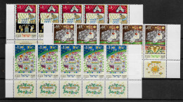 TIMBRE STAMP ZEGEL ISRAEL PETIT LOT 5 X 1142-44  XX - Unused Stamps (with Tabs)