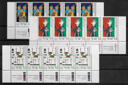 TIMBRE STAMP ZEGEL ISRAEL PETIT LOT 5 X 1211-13  XX - Nuevos (con Tab)