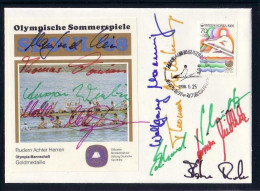 Olympics 1988 - Rowing - SOUTH KOREA - FSC Cover With Signature - Zomer 1988: Seoel