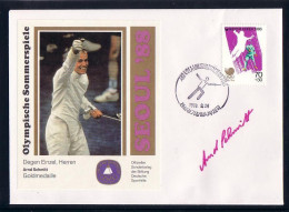 Olympics 1988 - Fencing - SOUTH KOREA - FSC Cover With Signature - Summer 1988: Seoul