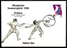 Olympics 1988 - Fencing - Bau - SOUTH KOREA - FDC Cover - Ete 1988: Séoul