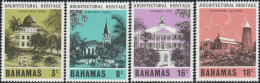 THEMATIC ARCHITECTURE:  ARCHITECTURAL HERITAGE. PUBLIC LIBRARY, GOTHIC CHURCH, HERMITAGE ETC     4v+MS   -   BAHAMAS - Otros & Sin Clasificación