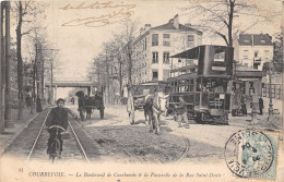 92-COURBEVOIE- LE BOULEVARD DE COURBEVOIE ET LA PASSERELLE DE LA RUE SAINT-DENIS - Courbevoie