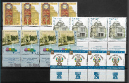 TIMBRE STAMP ZEGEL ISRAEL PETIT LOT 4 X 1710-11 1715-1723  XX - Ungebraucht (mit Tabs)