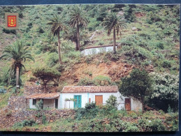 La Gomera, Vallehermoso, Casa Típica (Canarias) CP Sín Circular. Escudo De Oro - Gomera