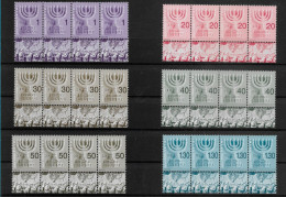 TIMBRE STAMP ZEGEL ISRAEL PETIT LOT 4 X 1638-39 1644-47  XX - Nuovi (con Tab)