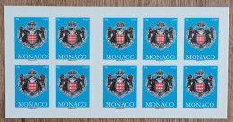 Monaco - Carnet YT N°17 - Armoiries - 2012 - Neuf - Booklets