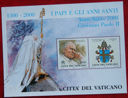 Les Papes Pausen Päpste Popes 2000 Mi 1336 Block 21 Yv 22 POSTFRIS MNH ** VATICANO VATICAN VATICAAN - Nuovi