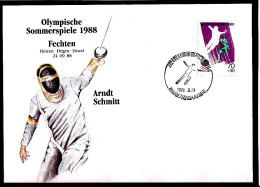 Olympics 1988 - Fencing - Schmitt - SOUTH KOREA - FDC Cover - Zomer 1988: Seoel