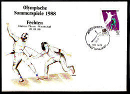 Olympics 1988 - Fencing - Team - SOUTH KOREA - FDC Cover - Zomer 1988: Seoel