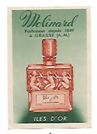 Carte Parfume Molinard Iles D Or - Anciennes (jusque 1960)