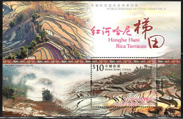 China Hong Kong 2015 World Heritage In China, Series No.4 — Honghe Hani Rice Terraces SS/Block MNH - Unused Stamps