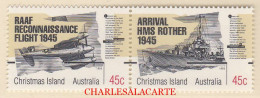 CHRISTMAS ISLAND 1995  END OF WWII  ANNIVERSARY HORIZONTAL PAIR  SG 407-408  U.M. - Christmaseiland