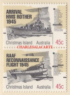 CHRISTMAS ISLAND 1995  END OF WWII  ANNIVERSARY VERTICAL PAIR  SG 407-408  U.M. - Christmas Island