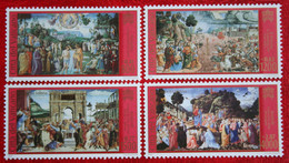 Sixtijnse Kapel Chapelle Sixtine Restaurée 2001 Mi 1362-1365 Yv 1220-1223 POSTFRIS / MNH / **  VATICANO VATICAN VATICAAN - Unused Stamps