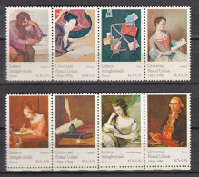 USA 1974 - 100 Years UPU: Paintings, Set Of 8 Stamps, MNH** - Ungebraucht