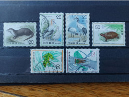 Japan 1974-1977: Animals, 6 Diff. Used, Tiere, 6 Versch. Gestempelt - Usati