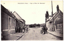 60 - B22505CPA - NOAILLES - Rue Et Place De BONCOURT - Parfait état - OISE - Noailles