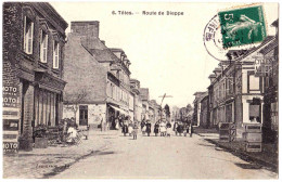 76 - B22453CPA - TOTES - Route De Dieppe - Café Des Cyclistes .cycles Et Autos - Très Bon état - SEINE-MARITIME - Totes