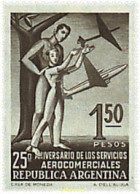 725768 MNH ARGENTINA 1955 25 ANIVERSARIO DE LOS SERVICIOS AEROCOMECIALES - Nuovi