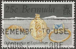 BERMUDA 1992 500th Anniversary Of Discovery Of America By Columbus. Spanish Artifacts - 25c Rings And Medallion AVU - Bermuda