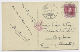 LUXEMBOURG 10C SEUL CARTE LUXEMBOURG CAISSE EPARGNE 29.3.1919 POUR FRANCE - 1914-24 Marie-Adélaïde