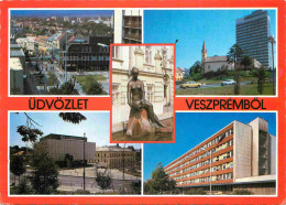 Hongrie - Veszprembol - Udvozlet - Multivues - Immeubles - Architecture - Statue De Femme Aux Seins Nu_s - Automobiles - - Ungarn