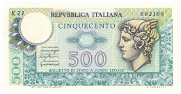 500 LIRE BIGLIETTO DI STATO MERCURIO 20/12/1976 FDS - Altri & Non Classificati