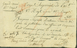 LAS Lettre Autographe Signature Capitaine Thechecoheim 1806 Empire Grande Armée Corps Impérial De L'artillerie - Político Y Militar
