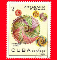 CUBA - Usato - 1966 - Artigianato - Copricapo - Cappelli - Sombreros - 2 - Oblitérés