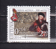 LITHUANIA-2014-ORSHA BATTLE-MNH, - Lituanie