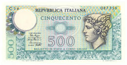 500 LIRE BIGLIETTO DI STATO MERCURIO 02/04/1979 FDS - Andere & Zonder Classificatie