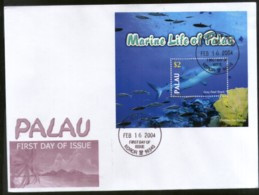 Palau 2004 Grey Reef Shark Fishes Marine Life Animals Sc 758 M/s FDC # 9396 - Marine Life