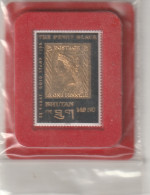 ///    BHUTAN  ////  Commémoration Du Black Peny Gold Stamp - TIMBRE  OR  Du BHUTAN  140 Nu - Neufs