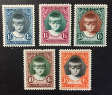 1929 Luxembourg - Child Welfare Caritas - 5 Stamps Unused ( Mint Hinged ) - Ungebraucht