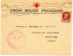 FRANCE.1944."CROIX-ROUGE FRANÇAISE-SERVICE DES PRISONNIERS-COMITE DE CHATEAUROUX". (INDRE) - Croce Rossa
