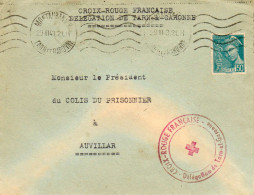 FRANCE.1943.RARE DOUBLE LETTRE. "CRF/DÉLÉGATION .MONTAUBAN (TARN ET GARONNE) - Croix Rouge