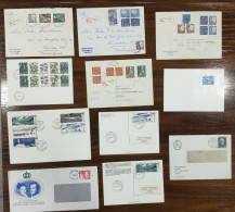 SUECIA. LOTE DE 11 SOBRES Ó TARJETAS. - Lettres & Documents