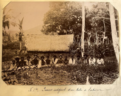 Nouvelle Calédonie * RARE Grande Photo Albuminée Circa 1901 !! * Femmes Indigènes D'une Tribu De L'intérieur * 22.5x16cm - Nouvelle Calédonie