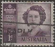 AUSTRALIA 1959 Queen Elizabeth II - 1d. - Purple FU - Oblitérés